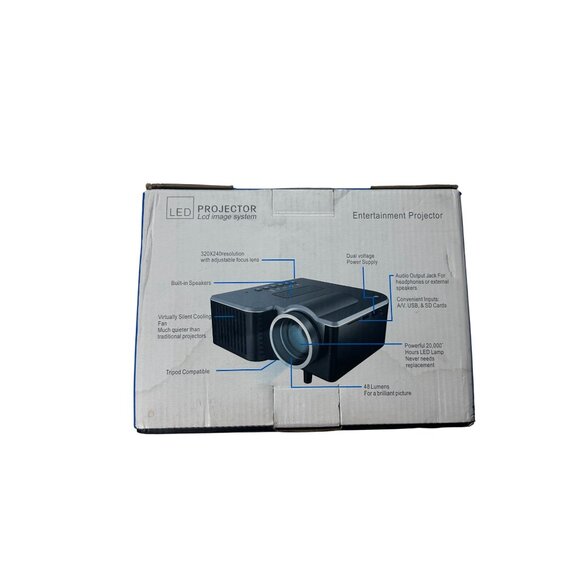 Excelvan Entertainment LED Projector 320x240 Resolution With RC & Power Adapter - Picture 2 of 9